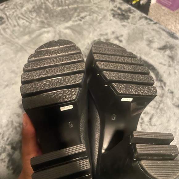 Black Chunky Platform Loafers - Picture 2 of 2